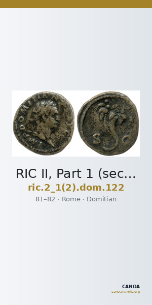RIC II, Part 1 (second edition) Domitian 122 — CANOA