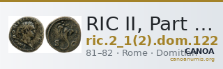 RIC II, Part 1 (second edition) Domitian 122 — CANOA