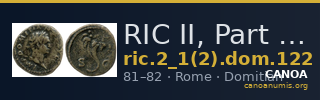 RIC II, Part 1 (second edition) Domitian 122 — CANOA