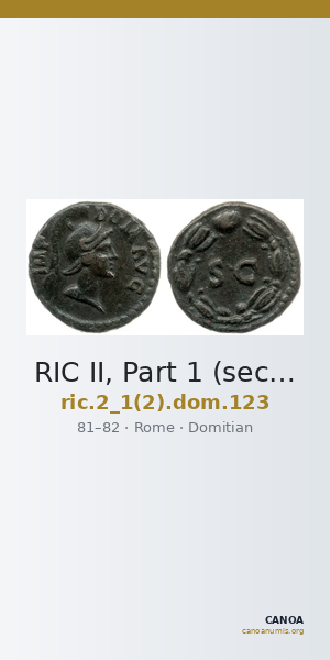 RIC II, Part 1 (second edition) Domitian 123 — CANOA