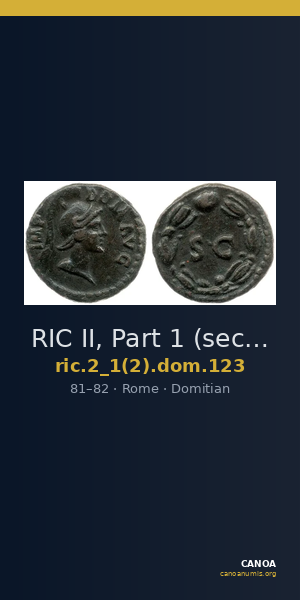RIC II, Part 1 (second edition) Domitian 123 — CANOA