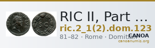 RIC II, Part 1 (second edition) Domitian 123 — CANOA