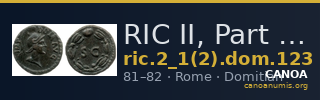 RIC II, Part 1 (second edition) Domitian 123 — CANOA