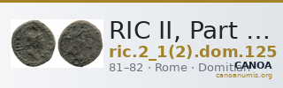RIC II, Part 1 (second edition) Domitian 125 — CANOA