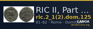 RIC II, Part 1 (second edition) Domitian 125 — CANOA