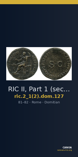 RIC II, Part 1 (second edition) Domitian 127 — CANOA