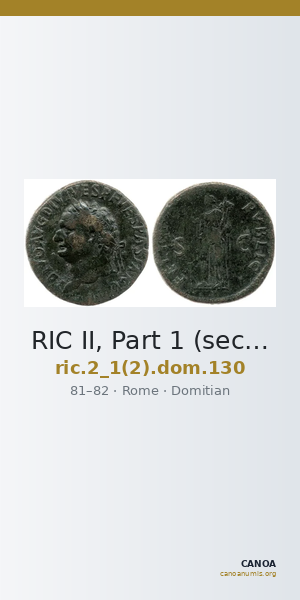 RIC II, Part 1 (second edition) Domitian 130 — CANOA