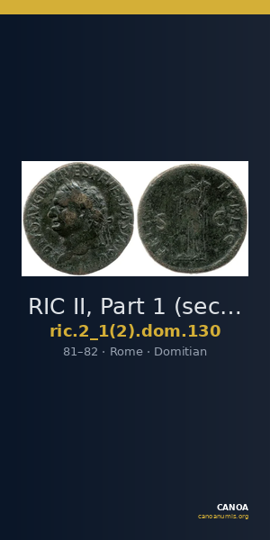RIC II, Part 1 (second edition) Domitian 130 — CANOA
