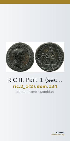RIC II, Part 1 (second edition) Domitian 134 — CANOA