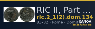 RIC II, Part 1 (second edition) Domitian 134 — CANOA
