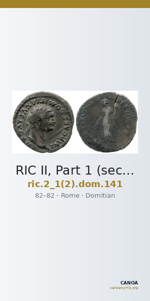 RIC II, Part 1 (second edition) Domitian 141 — CANOA