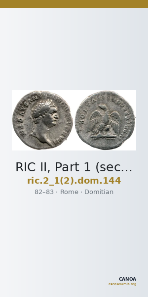RIC II, Part 1 (second edition) Domitian 144 — CANOA