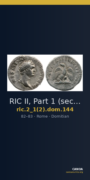 RIC II, Part 1 (second edition) Domitian 144 — CANOA