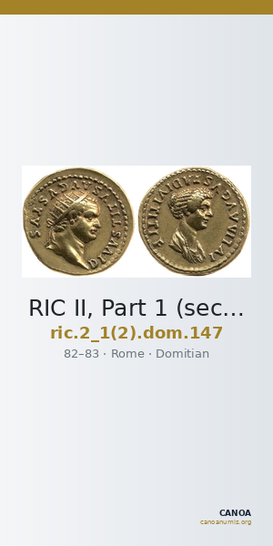 RIC II, Part 1 (second edition) Domitian 147 — CANOA