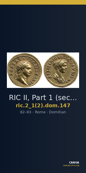 RIC II, Part 1 (second edition) Domitian 147 — CANOA