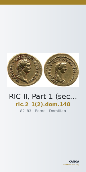RIC II, Part 1 (second edition) Domitian 148 — CANOA