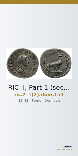 RIC II, Part 1 (second edition) Domitian 151 — CANOA