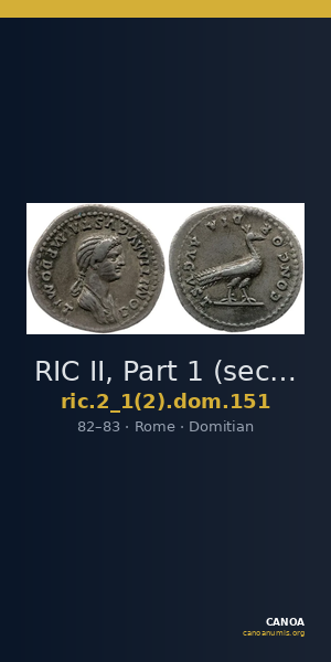 RIC II, Part 1 (second edition) Domitian 151 — CANOA