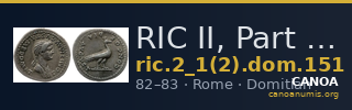RIC II, Part 1 (second edition) Domitian 151 — CANOA