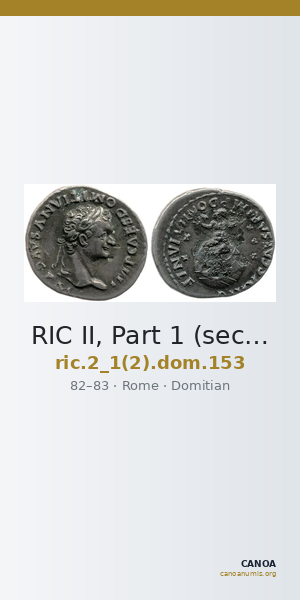 RIC II, Part 1 (second edition) Domitian 153 — CANOA