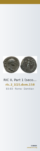 RIC II, Part 1 (second edition) Domitian 158 — CANOA
