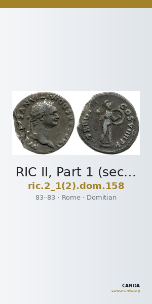 RIC II, Part 1 (second edition) Domitian 158 — CANOA
