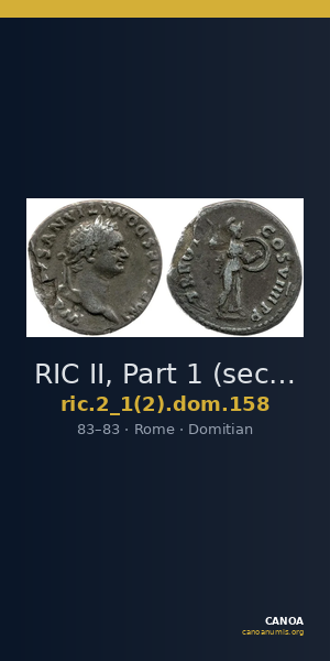 RIC II, Part 1 (second edition) Domitian 158 — CANOA