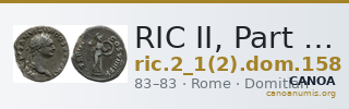 RIC II, Part 1 (second edition) Domitian 158 — CANOA