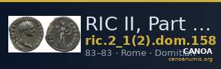 RIC II, Part 1 (second edition) Domitian 158 — CANOA