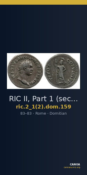 RIC II, Part 1 (second edition) Domitian 159 — CANOA