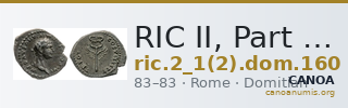 RIC II, Part 1 (second edition) Domitian 160 — CANOA