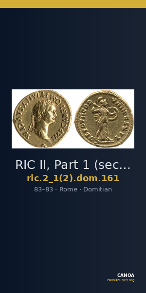 RIC II, Part 1 (second edition) Domitian 161 — CANOA