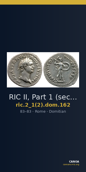 RIC II, Part 1 (second edition) Domitian 162 — CANOA