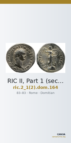 RIC II, Part 1 (second edition) Domitian 164 — CANOA