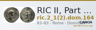 RIC II, Part 1 (second edition) Domitian 164 — CANOA