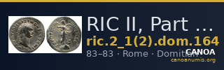 RIC II, Part 1 (second edition) Domitian 164 — CANOA