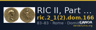 RIC II, Part 1 (second edition) Domitian 166 — CANOA