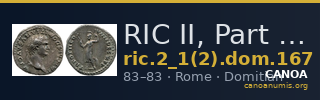 RIC II, Part 1 (second edition) Domitian 167 — CANOA