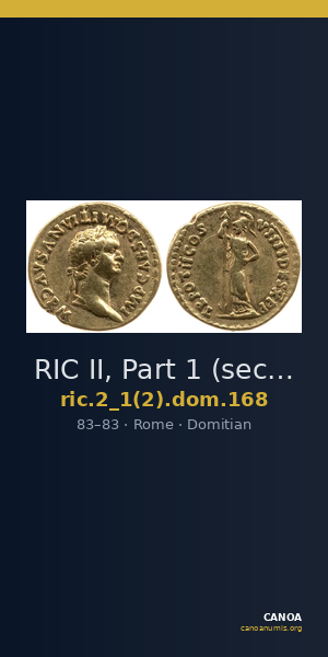 RIC II, Part 1 (second edition) Domitian 168 — CANOA