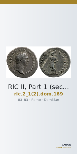 RIC II, Part 1 (second edition) Domitian 169 — CANOA