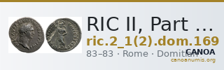 RIC II, Part 1 (second edition) Domitian 169 — CANOA