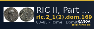 RIC II, Part 1 (second edition) Domitian 169 — CANOA