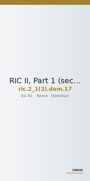 RIC II, Part 1 (second edition) Domitian 17 — CANOA
