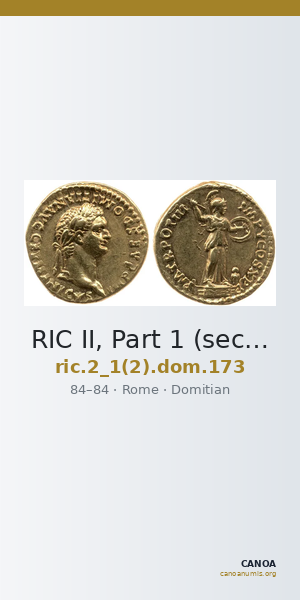 RIC II, Part 1 (second edition) Domitian 173 — CANOA