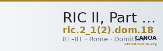 RIC II, Part 1 (second edition) Domitian 18 — CANOA