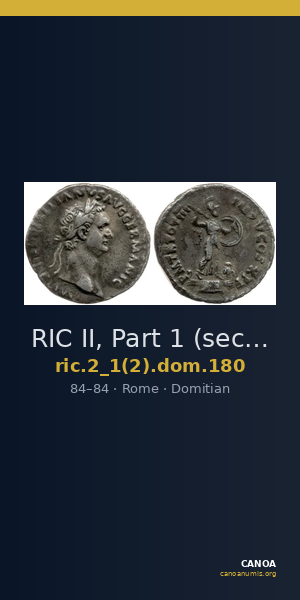 RIC II, Part 1 (second edition) Domitian 180 — CANOA