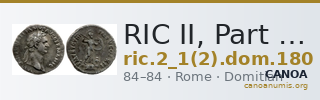 RIC II, Part 1 (second edition) Domitian 180 — CANOA