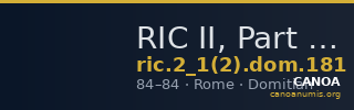 RIC II, Part 1 (second edition) Domitian 181 — CANOA