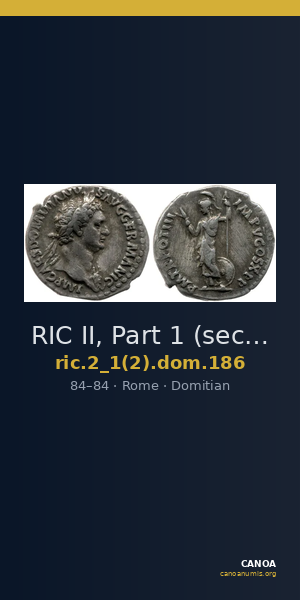 RIC II, Part 1 (second edition) Domitian 186 — CANOA