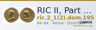 RIC II, Part 1 (second edition) Domitian 195 — CANOA